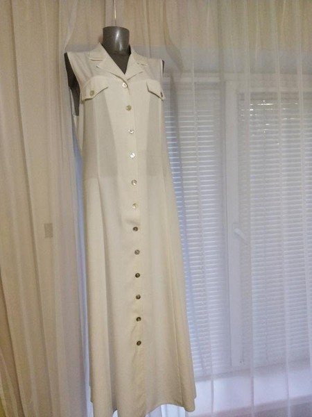 Women Etam Dress White Viscose L