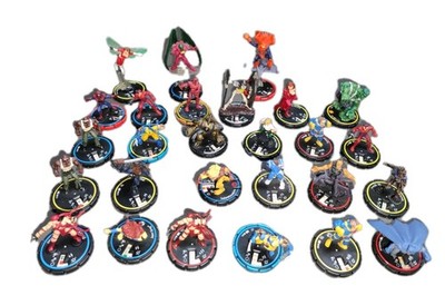 27x Marvel / DC Heroclix Figuren Konvolut Vintage Klassiker 2002/2003 X-Men 