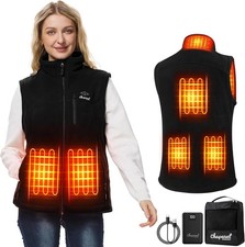 Heated Vest for Women with Battery Pack Included, 16000mAh 7.4V Medium, Black
