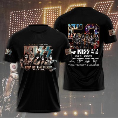 RIP Ace Frehley Kisses Band Universary 50 Years 3D AOP Tee Shirt Unisex S-5XL