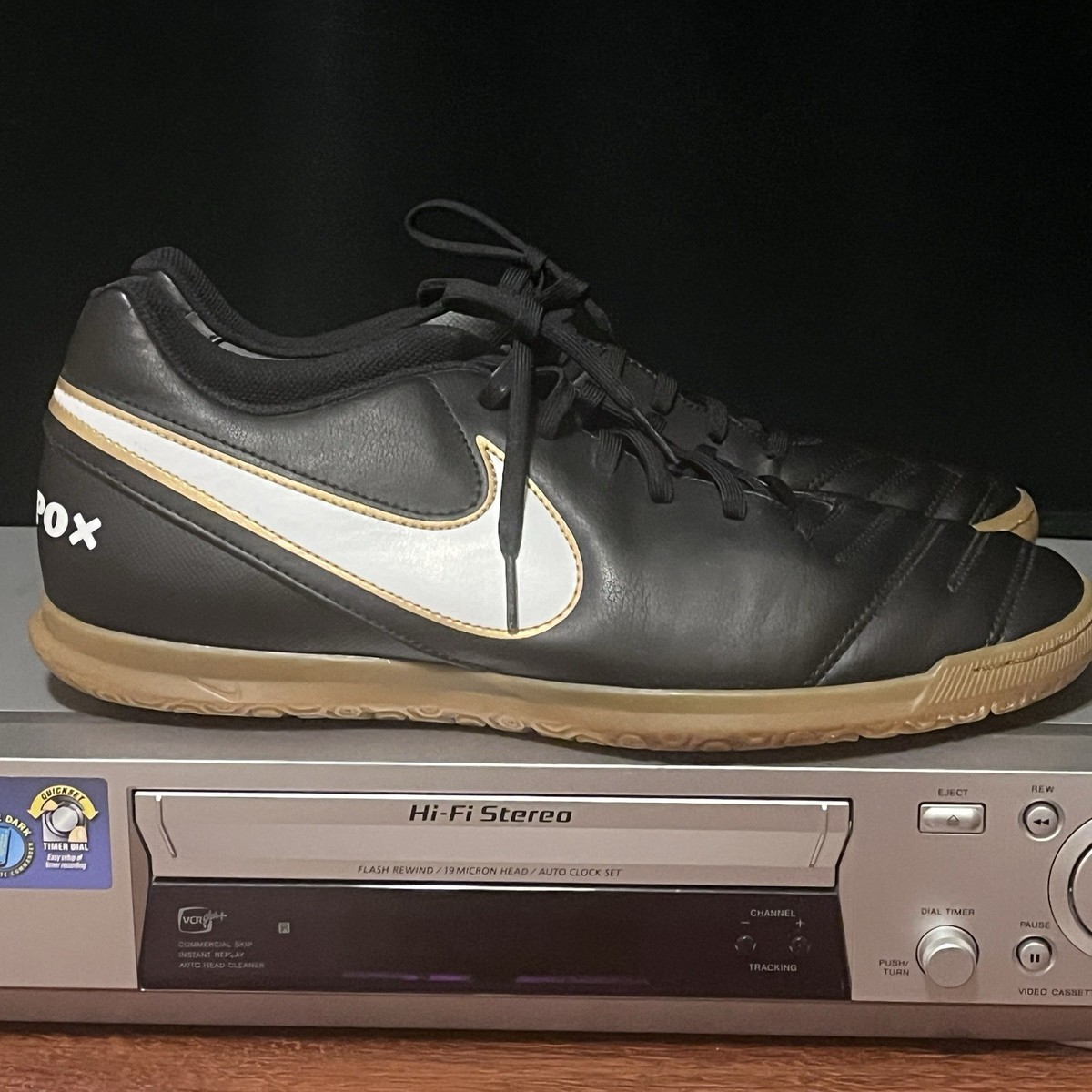 Nike TiempoX Rio III TF 819237-010 Black Gold Turf Soccer Shoes Men’s Size 12 — product photo 1 of 12