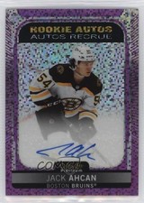 2021-22 O-Pee-Chee Platinum Rookie Violet Pixels Jack Ahcan #R-JA Auto 0l7u