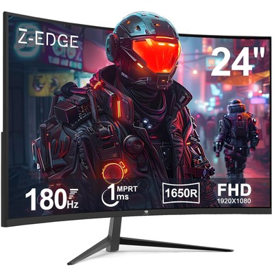 Z-Edge 24 Zoll Curved Gaming Monitor 180Hz 1ms MPRT 300cd/m² Helligkeit 169 F...