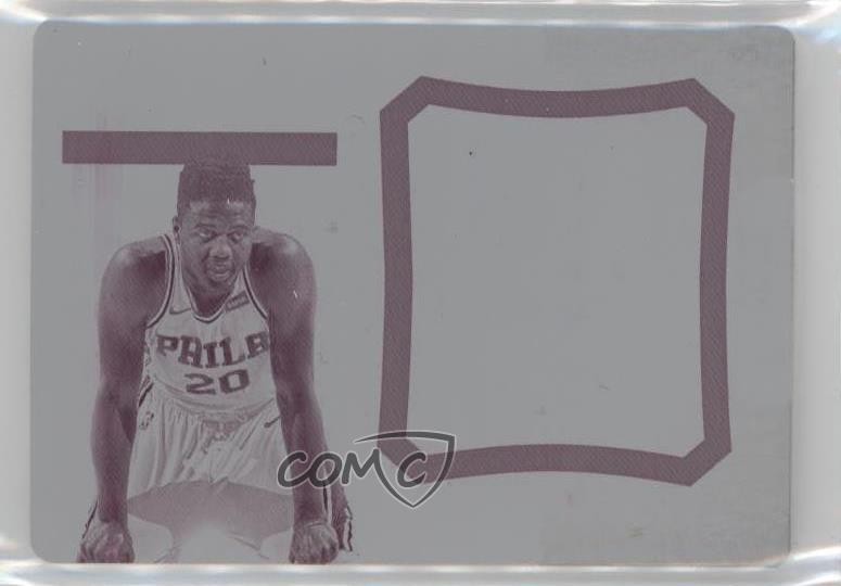 2017-18 Panini National Treasures - Colossal Rookie Materials Markelle Fultz #CRM-6 Printing Plate Magenta /1 (RC)