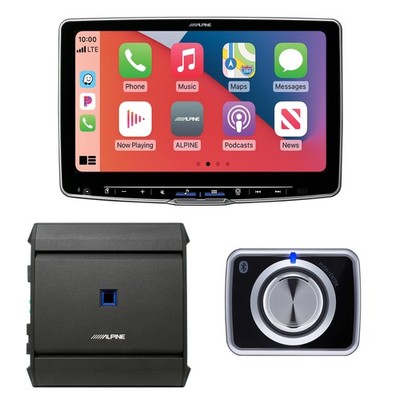 Alpine Halo11 ILX-F511 CarPlay/Android Auto Receiver + amp & knob