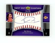 RARE 2004 Sweet Spot SIGS ON BASEBALL SP PAT RILEY AUTO LA LAKERS MIAMI HEAT SEE