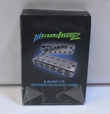 Ill Customz 1/0 AWG 6 In/Out Aluminum Distribution Block Pair LC-6IN/OUT