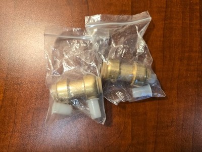 Push Lock 1/2'' Brass Push Fit Straight Connector - Set of 2