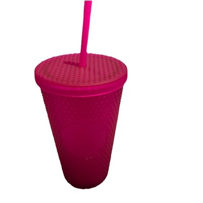Starbucks 16oz Soft Touch Pink Studded Cold Cup Tumbler
