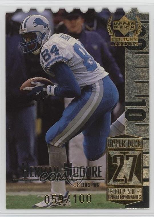 1999 Upper Deck Century Legends Die-Cut 59/100 Herman Moore #77 3t8