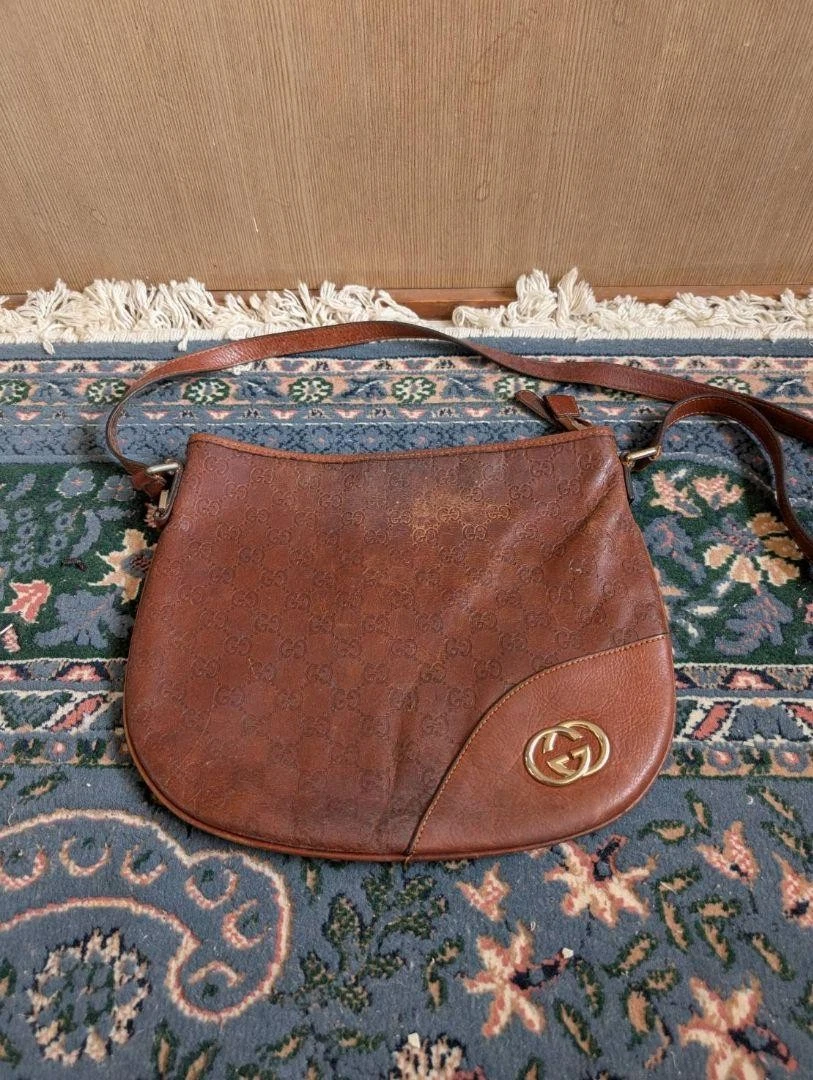 Sac à bandoulière GUCCI marron ancien vintage