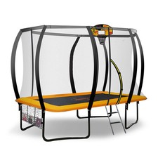 Kahuna Trampoline 8 ft x 11 ft Rectangular with Basketball Set