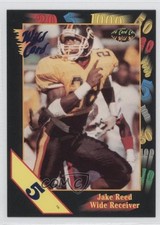 1991 Wild Card Draft 5 Stripe Jake Reed #141 Rookie RC 0a1. rookie card picture