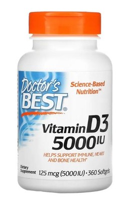 Doctor's Best VITAMIN D3, 5.000 IU, 360 WEICHKAPSELN