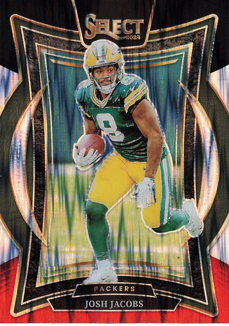 2024 Panini Select - Concourse Josh Jacobs #73 Black & Red Shock Prizm