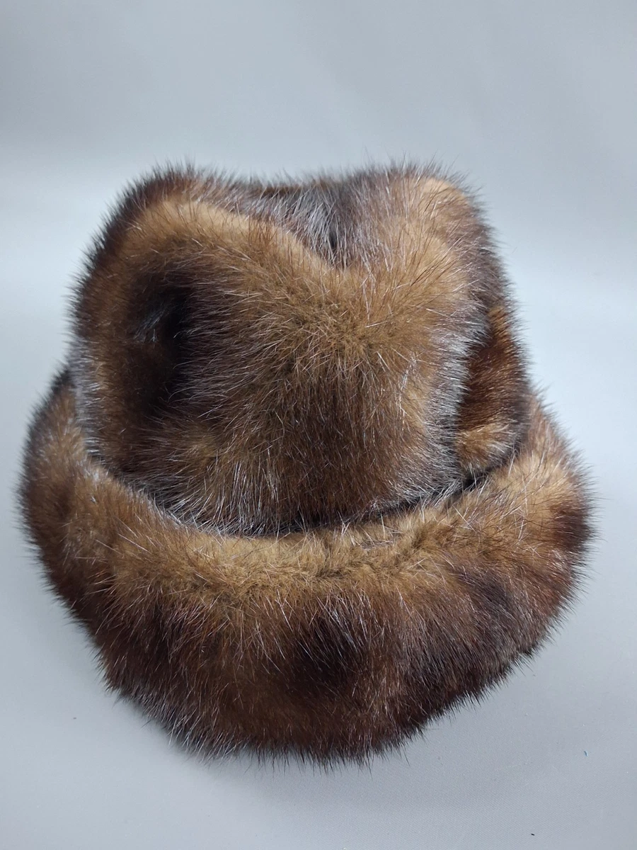 VINTAGE Pelz Mütze Kragen D=18cm Damen Bekleidung Winter Accessoire Retro alt !