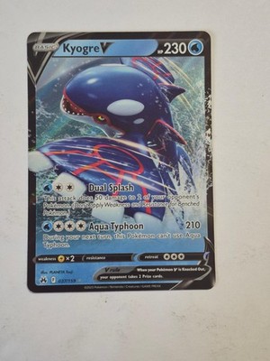 Kyogre V 037/159 Holo V Rare Crown Zenith Pokemon Holo Near Mint