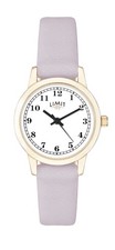 Limit Fashion 26mm Womens Round Gold Analogue Watch with Purple Strap