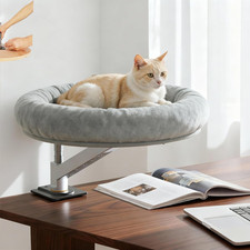 Adjustable 360  Cat Desk Bed with Removable Washable Hammock - 45lbs Support