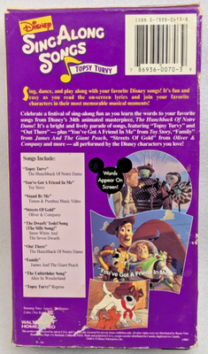 Disney Sing Along Songs The Hunchback of Notre Dame Topsy Turvy