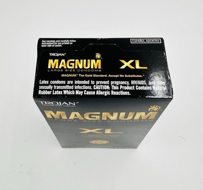 Trojan Magnum XL Lubricated Latex Condoms Large Size 12-Pack Extra Large  Fit | eBay