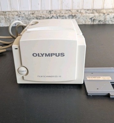Olympus ES-10 Film Scanner Parallel Vision W/Cord & HS-100 Slide Holder 
