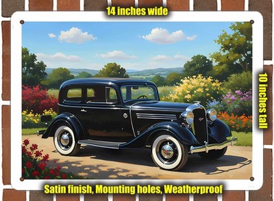 Metal Sign - 1938 American Bantam Oil Painting - 14x10