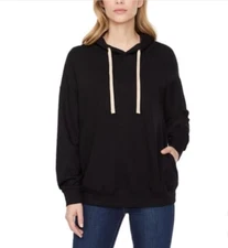 Buffalo David Bitton Womens Black Super Soft Pullover Hoodie Size L NWT