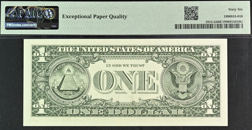 1988A $1 FRN PMG 66EPQ - Matching Radar Repeater Serial Number 30033003 - Image 3 of 3
