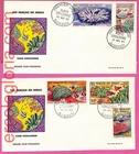 ak1343 - French Somalis DJIBOUTI - Postal History - Set of 2 FDC Cover 1963 Fish