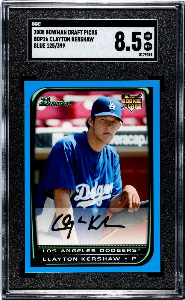 Clayton Kershaw Serial Numbered Baseball Sports Trading Cards for