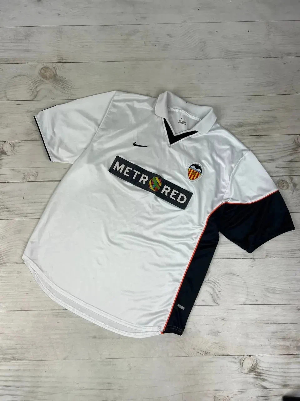Vintage Nike Valencia 2001 2002 Home Shirt Soccer Jersey Men Size XL White