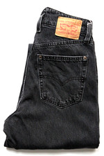 Levi's high waisted mom women's jeans W25 L29 dark grey denim LEVJ893
