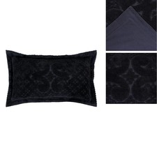 Better Trends Black King Sham 20x36 Cotton Chenille Ashton Collection