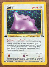 Pokemon Ditto 3/62 First Edition, Rare, Holo, Fossil