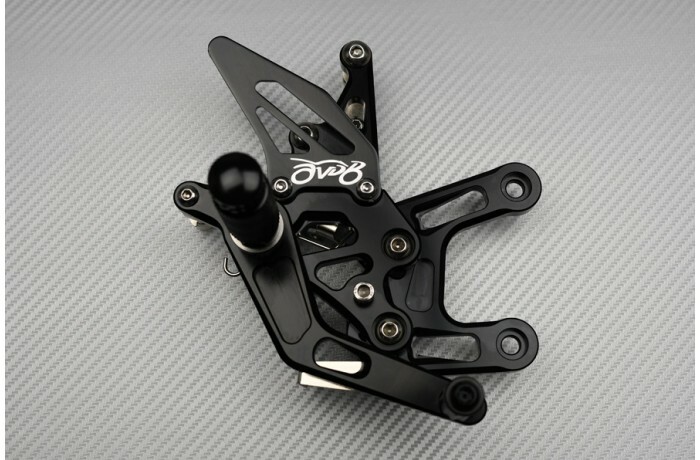 Commandes reculées ZX10R AVDB avec repose-pieds réglables bleus - 3