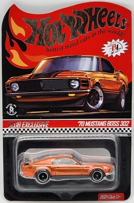 HOT WHEELS NEW VHTF RLC EXCLUSIVE 2021 CLUB CAR '70 MUSTANG BOSS 302 REAL RIDERS