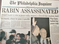 Newspapers- YITZHAK RABIN, ISRAELI PRIME MINISTER, ASSASSINATED