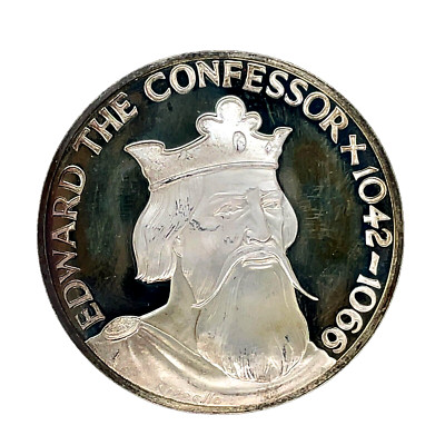 1970 Franklin Mint Edward (1042-1066) .0925 Silver Proof Art Medal