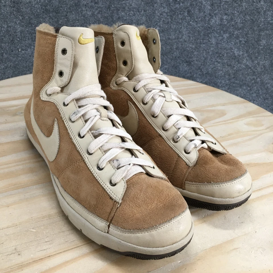 Nike Botas Mujer 11 Blazer Mid 77 Piel de Oveja Invierno Botín 314513-211 Marrón Foto 3 de 4