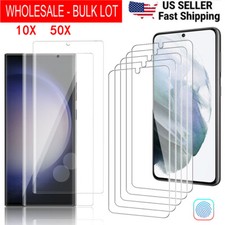 Wholesale 50X Clear Tempered Glass Screen Protector For Samsung S25 S24 S23 S22 