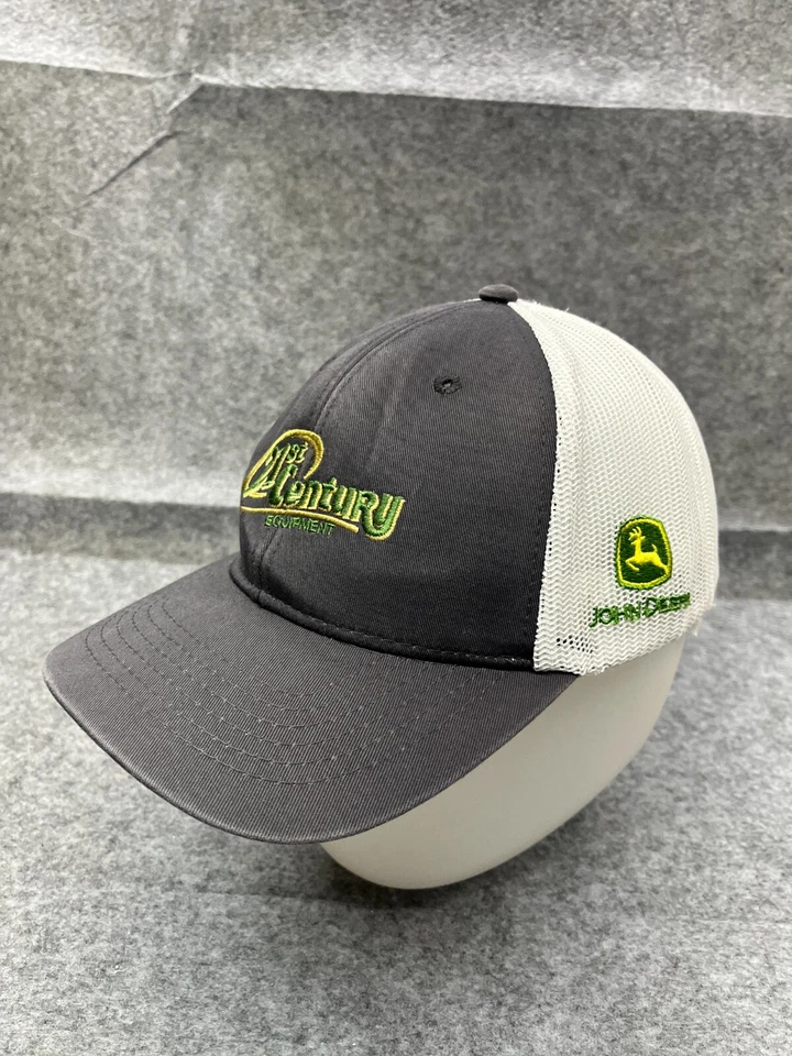 Gorra John Deere Snap Back Adulto Gris Algodón Nylon 21 Centavo Equipo Camionero Foto 4 de 4