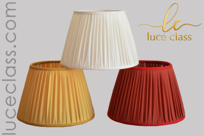 LUCECLASS | cappello paralume paraluce PERSIA ORO di ricambio per lampada tondo nuovo in tessuto bianco panna e oro in stoffa fatto a mano Made in Italy cucito a mano (DIAMETRO 45