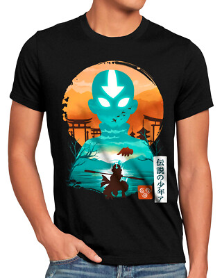 Aang Element Herren T-Shirt avatar japan manga last