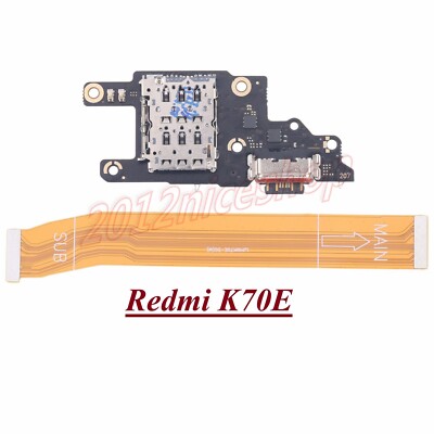 OEM Type-C Charging Port Mic Sim Board MotherBoard Cable Flex For MI Redmi K70E