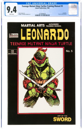Teenage Mutant Ninja Turtles Training Manual #5 Solson Publications 1986 CGC 9.4 - Picture 1 of 2
