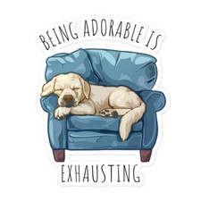 Laptop Funny Dog Labrador Retriever Quote Sticker Bottle Vinyl Decal Car Unique