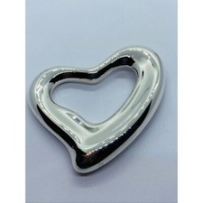 Tiffany  Co Peretti Italy 1975 Sterling Silver Open Heart Belt Buckle Large