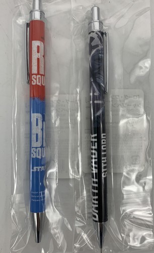Set of 2 Star Wars Japan Pens Red Squad & Blue Squad & Darth Vader Sith Lord New