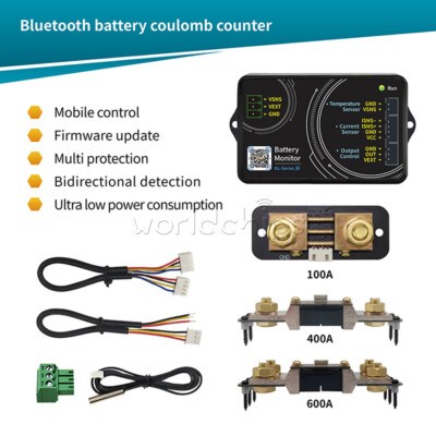DC0-120V 100A 400A 600A Coulomb Meter High-precision Voltage Current Coulometer